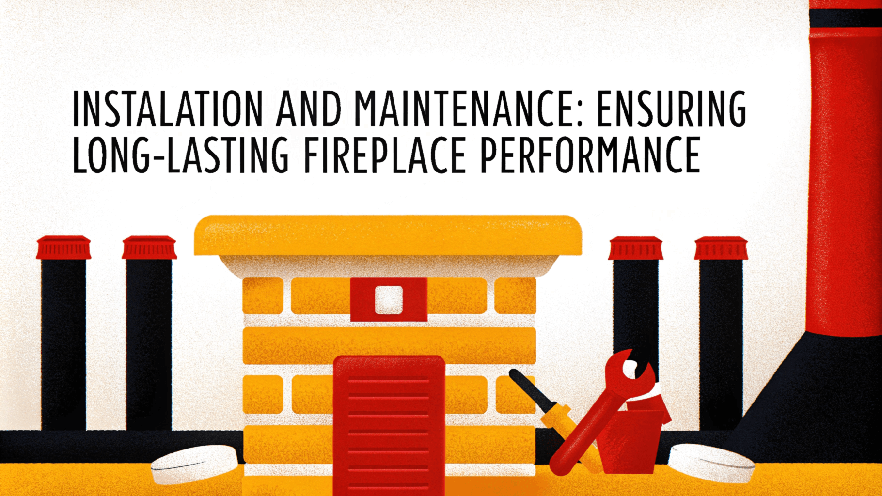 Technician installing a top-sealing fireplace damper with tools and parts arranged for proper maintenance.
